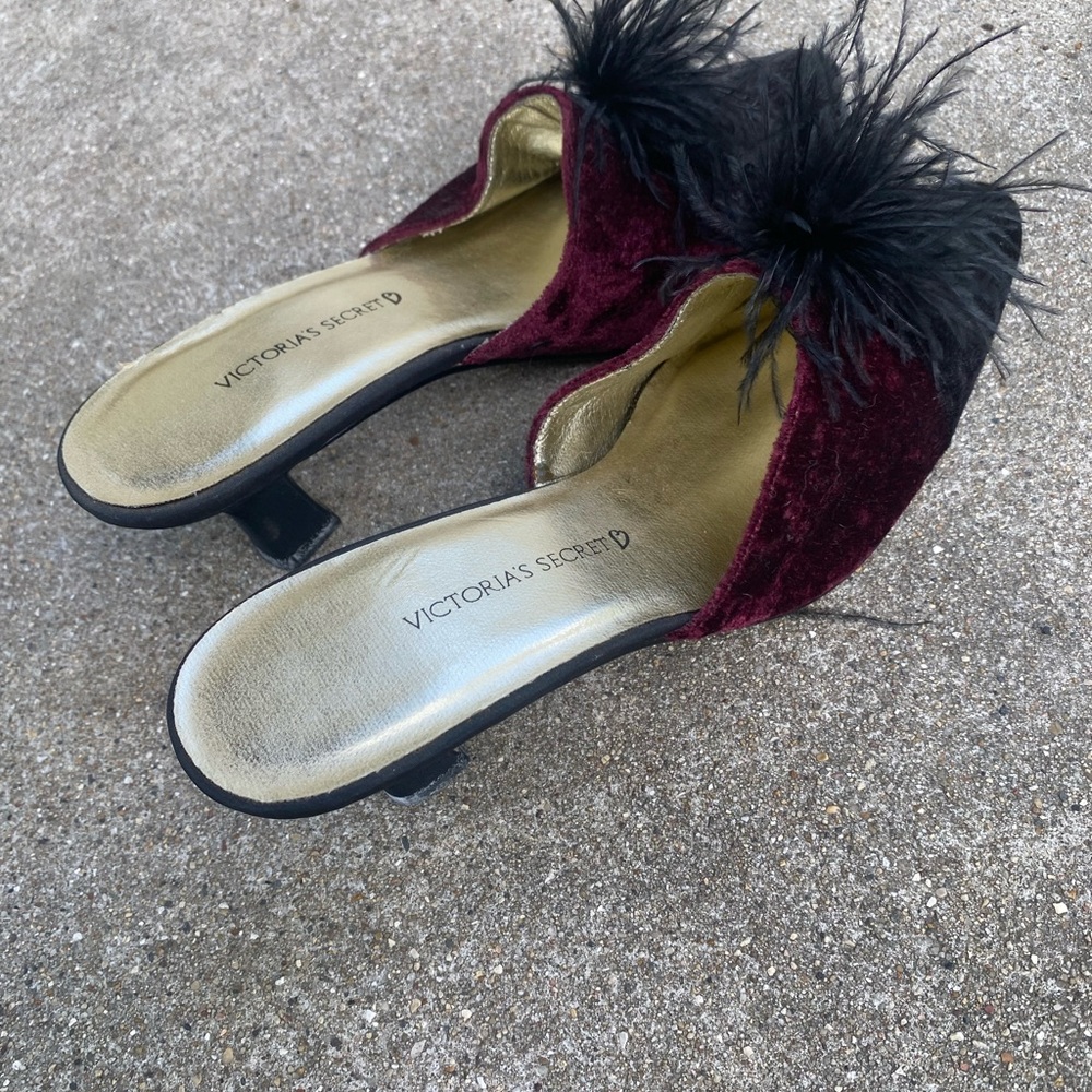 Victoria's Secret Red and Black Mules